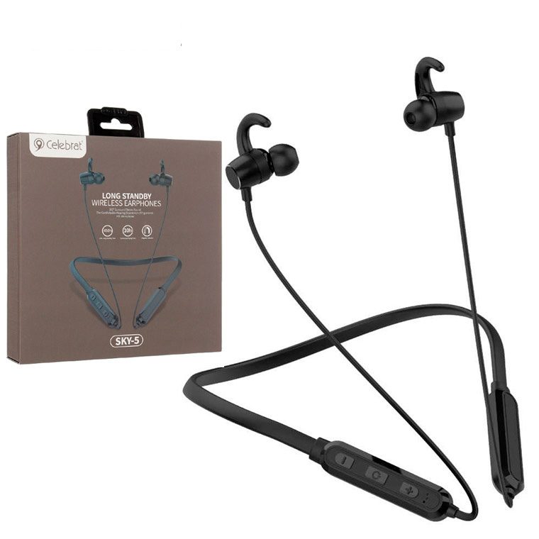 

Bluetooth наушники с микрофоном Celebrat SKY-5 черные