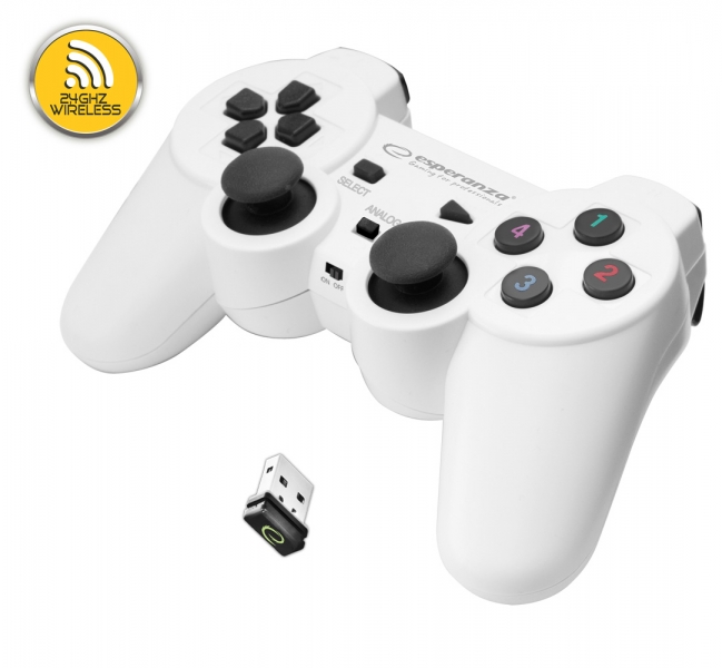 

Геймпад беспроводной джойстик Esperanza Gladiator White PS3/PC
