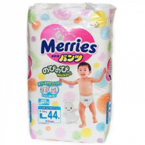 

Подгузники-трусики японские Merries (Мерриес) L (9-14кг) 44шт.