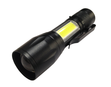

Фонарь LUMANO LED металл с крючком 7W 3 режима, подстветка корпуса, АКБ