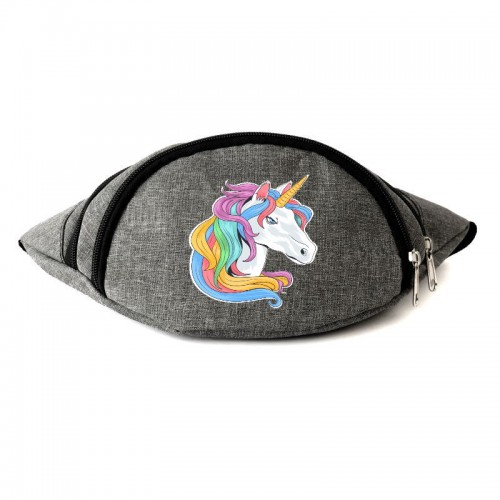 

Сумка Бананка Единорог 0011 на пояс Moon Unicorn EDN 0011 grey серый