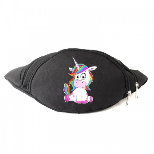 

Сумка Бананка Единорог 006 на пояс Moon Unicorn EDN 006 black черный