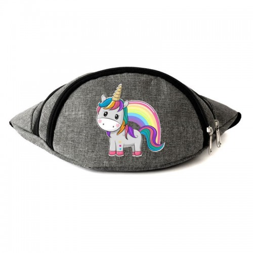 

Сумка Бананка Единорог 0017 на пояс Moon Unicorn EDN 0017 grey серый