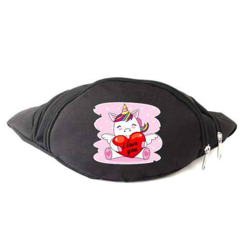 

Сумка Бананка Единорог 0024 на пояс Moon Unicorn EDN 0024 black черный