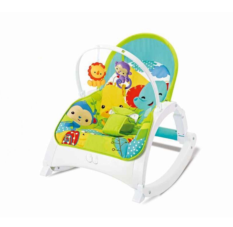 

Детский шезлонг-качалка 2 в 1 FitchBaby 88954, 0-18 кг, вибрация и мелодия