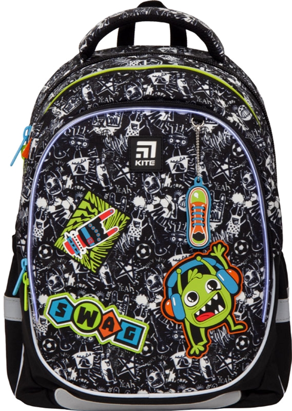 

Рюкзак Kite Education 830 г 38x28x16 см 18 л Черно-белый паттерн (K21-700M-1 (LED))