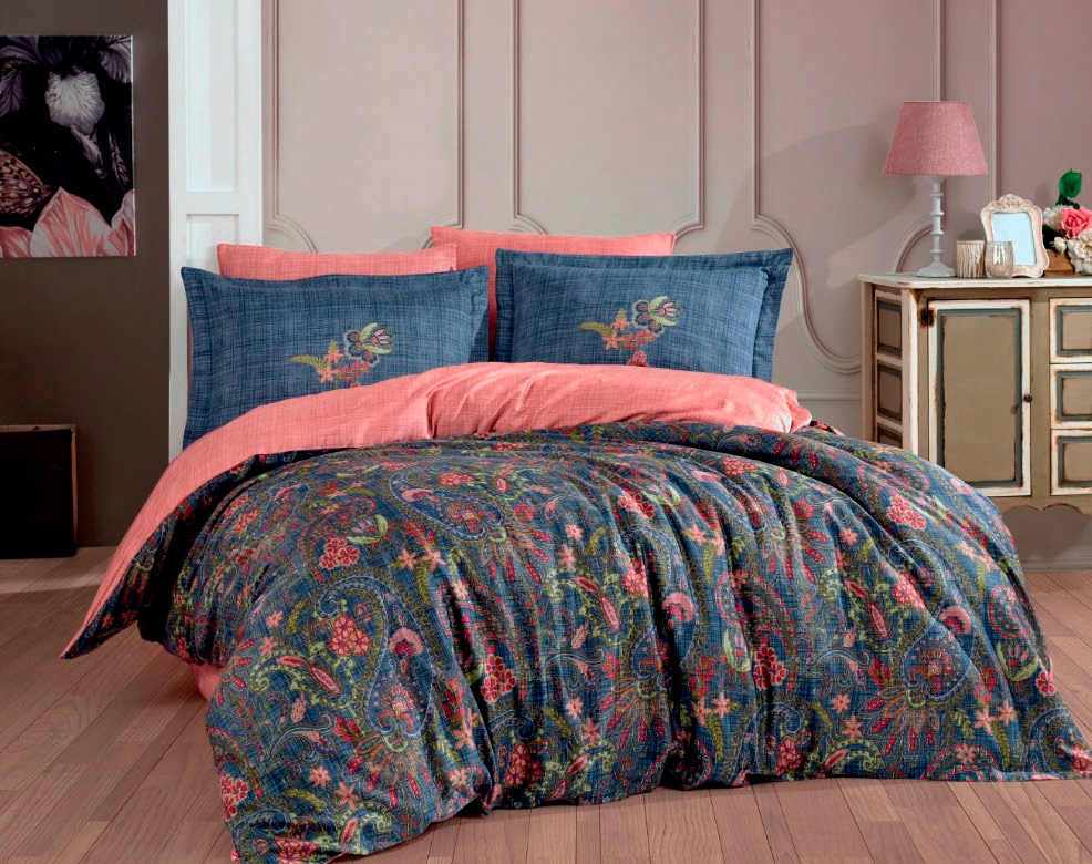 

Комплект постельного белья Hobby Exclusive Sateen Estela синий 200х220