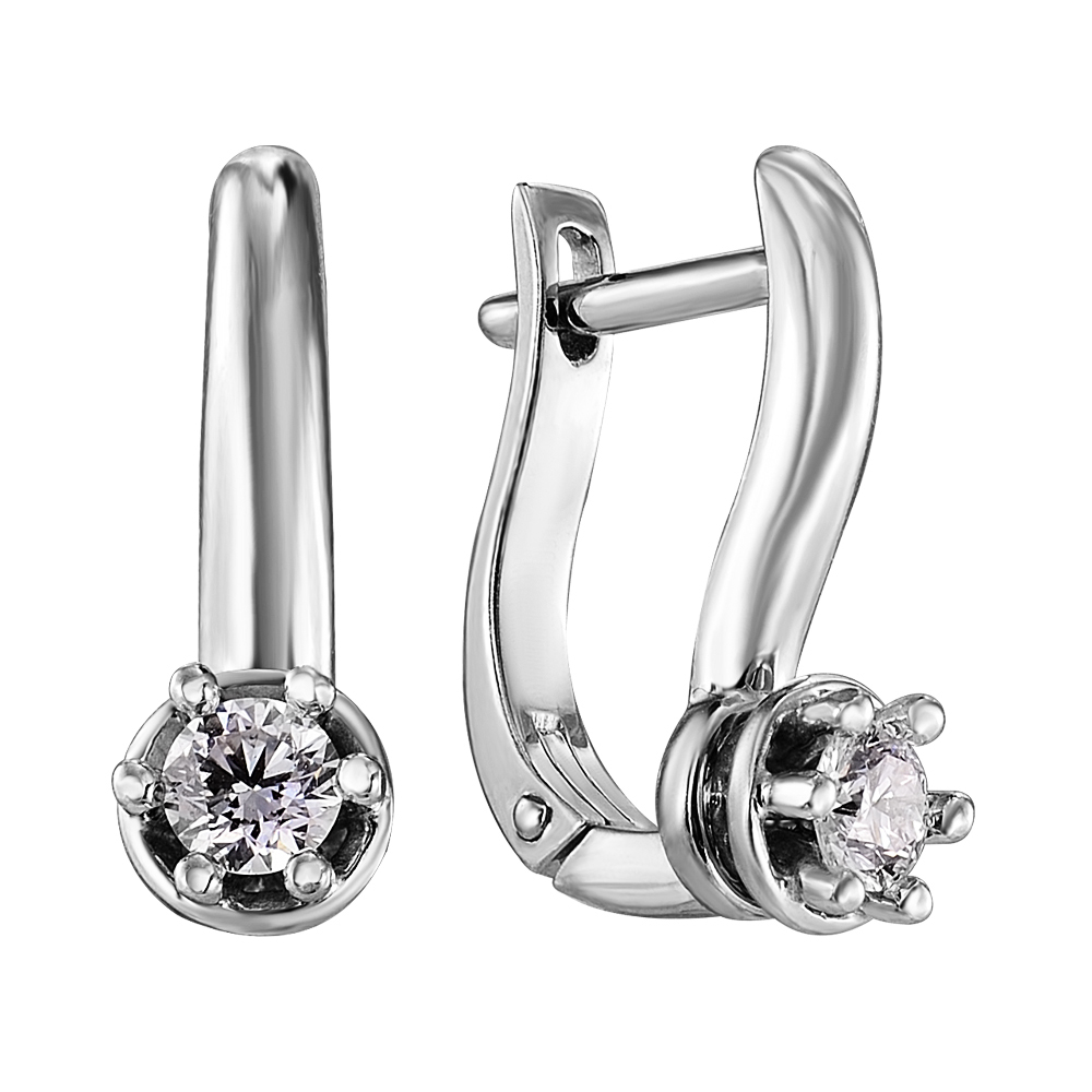 

Серьги из белого золота с бриллиантами 000147464