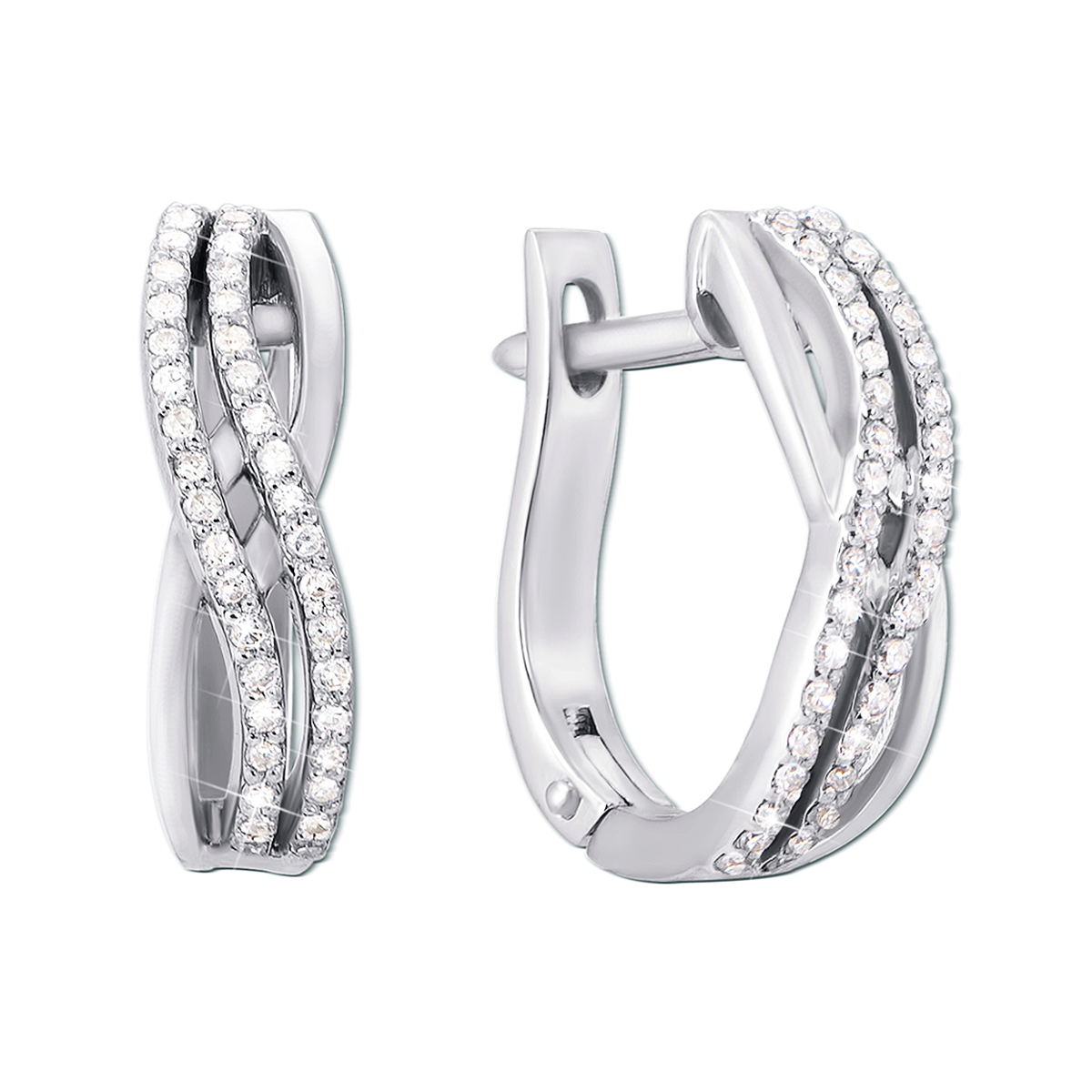 

Серьги из белого золота с бриллиантами 000131229