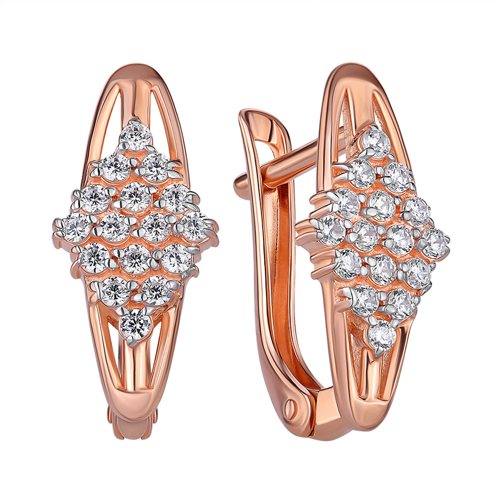 

Серьги из красного золота с фианитами 000141555