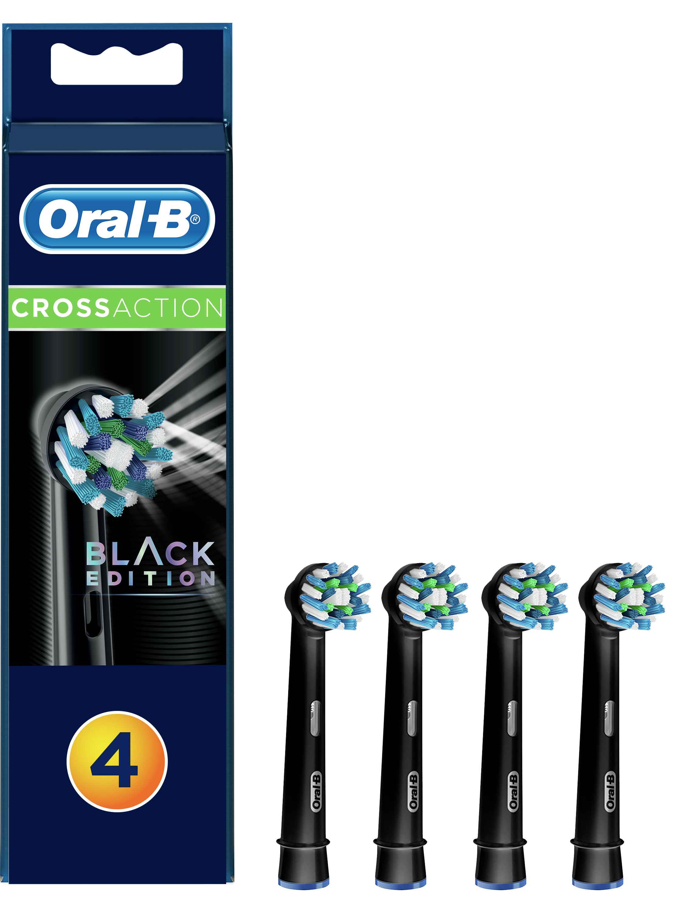 

Насадки для электрической зубной щётки Oral-B Cross Action Black, 4 шт