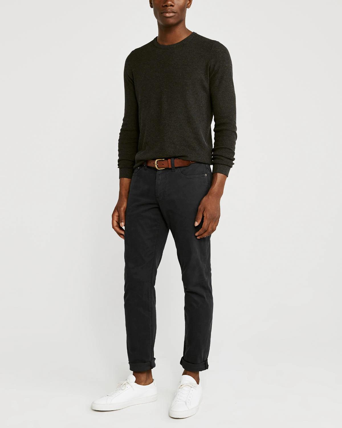 

Брюки мужские - брюки Skinny Abercrombie & Fitch AF7438M 32/30 Черный