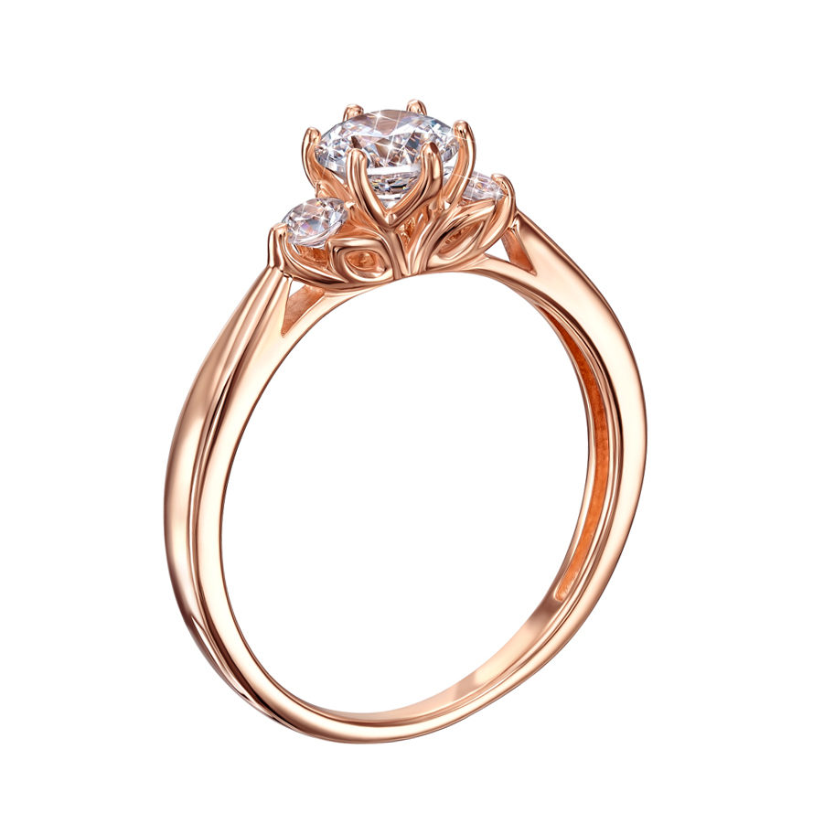 

Кольцо из красного золота с фианитами S Zirconia 000135696 16 размера