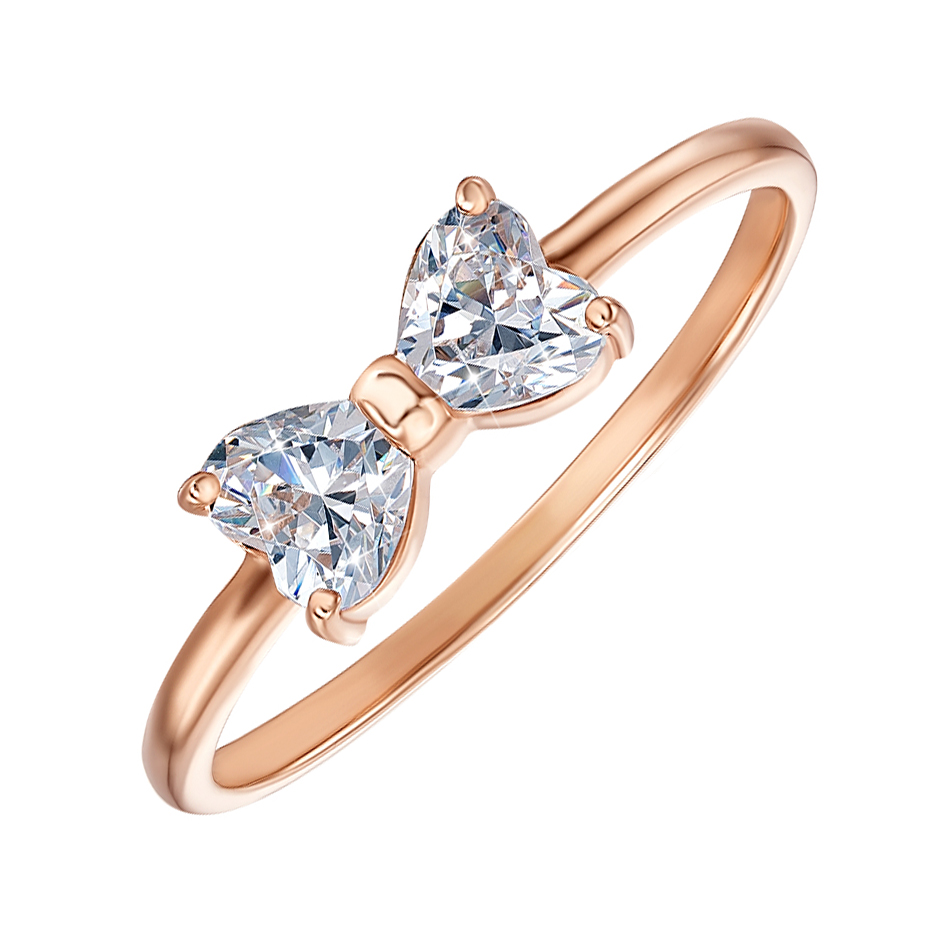 

Кольцо из красного золота с кристаллами Swarovski 000136703 16 размера