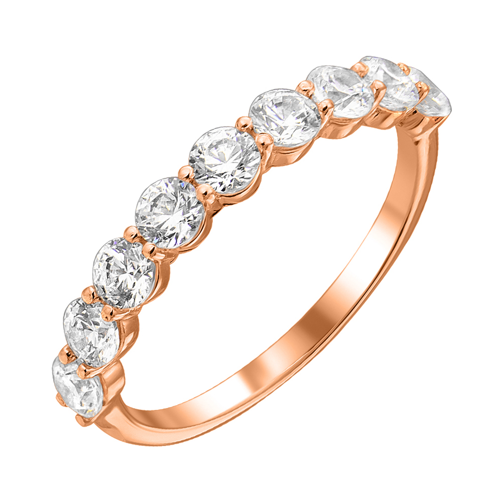 

Кольцо из красного золота с кристаллами Swarovski 000122282 18 размера