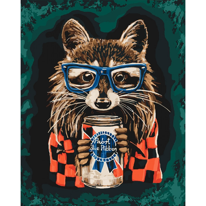 

Картина по номерам Идейка КНО4117 40*50 cм Веселый енот