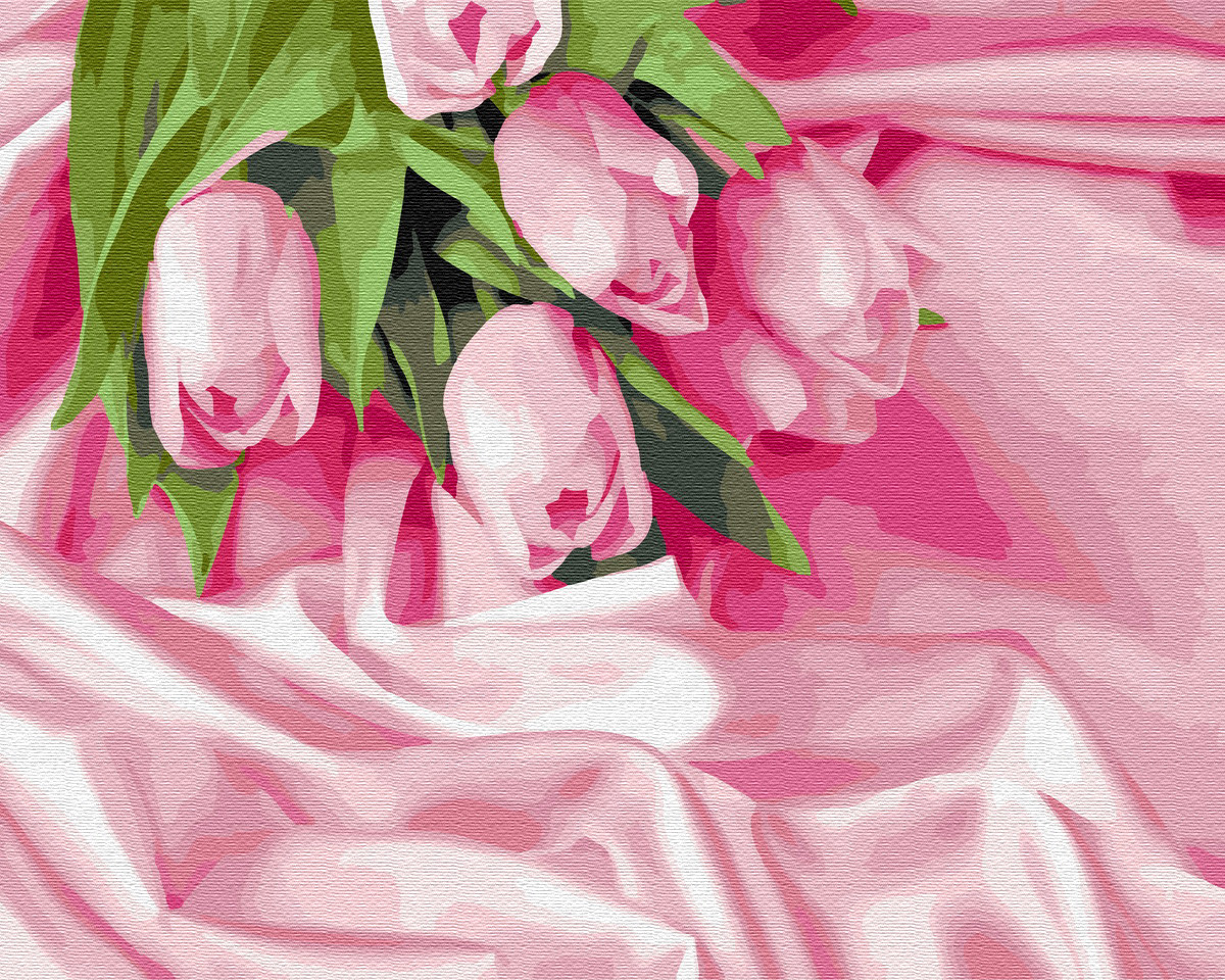

Картина по номерам BrushMe GX34760 40*50 cм Тюльпаны в шелке