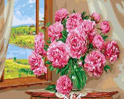 

Картина по номерам BrushMe GX9904 40*50 cм Яркие пионы