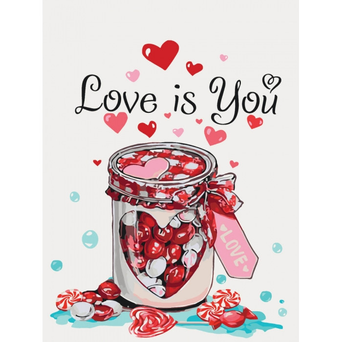 

Картина по номерам Идейка КНО5526 30*40 cм Love is you