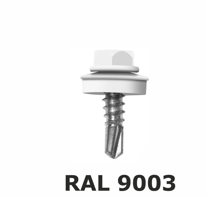 

Саморез кровельный 4,8х19 по металлу RAL 9003, 500 шт, FAST FIX (77761)