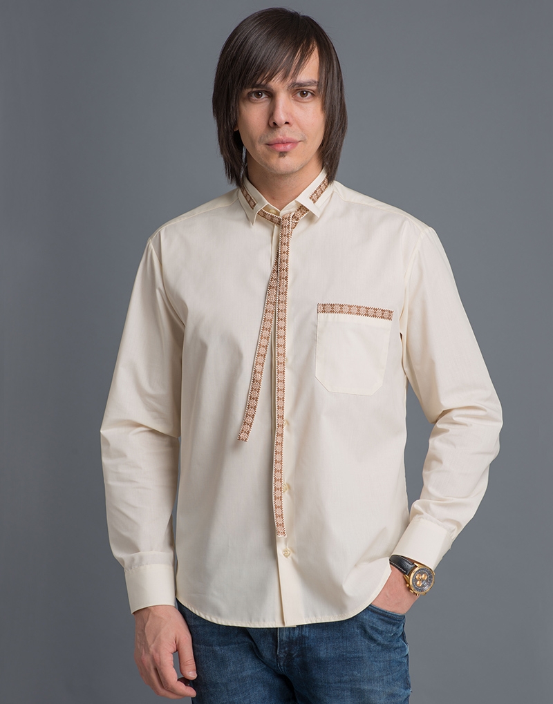 

Сорочка Етно-Сіті Вузлик 2XL Світло-бежева (821/2XL)
