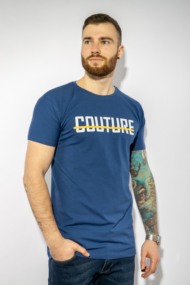 

Футболка с принтом на груди Time of Style 85F262  Синий, Футболка с принтом на груди Time of Style 85F262 L Синий