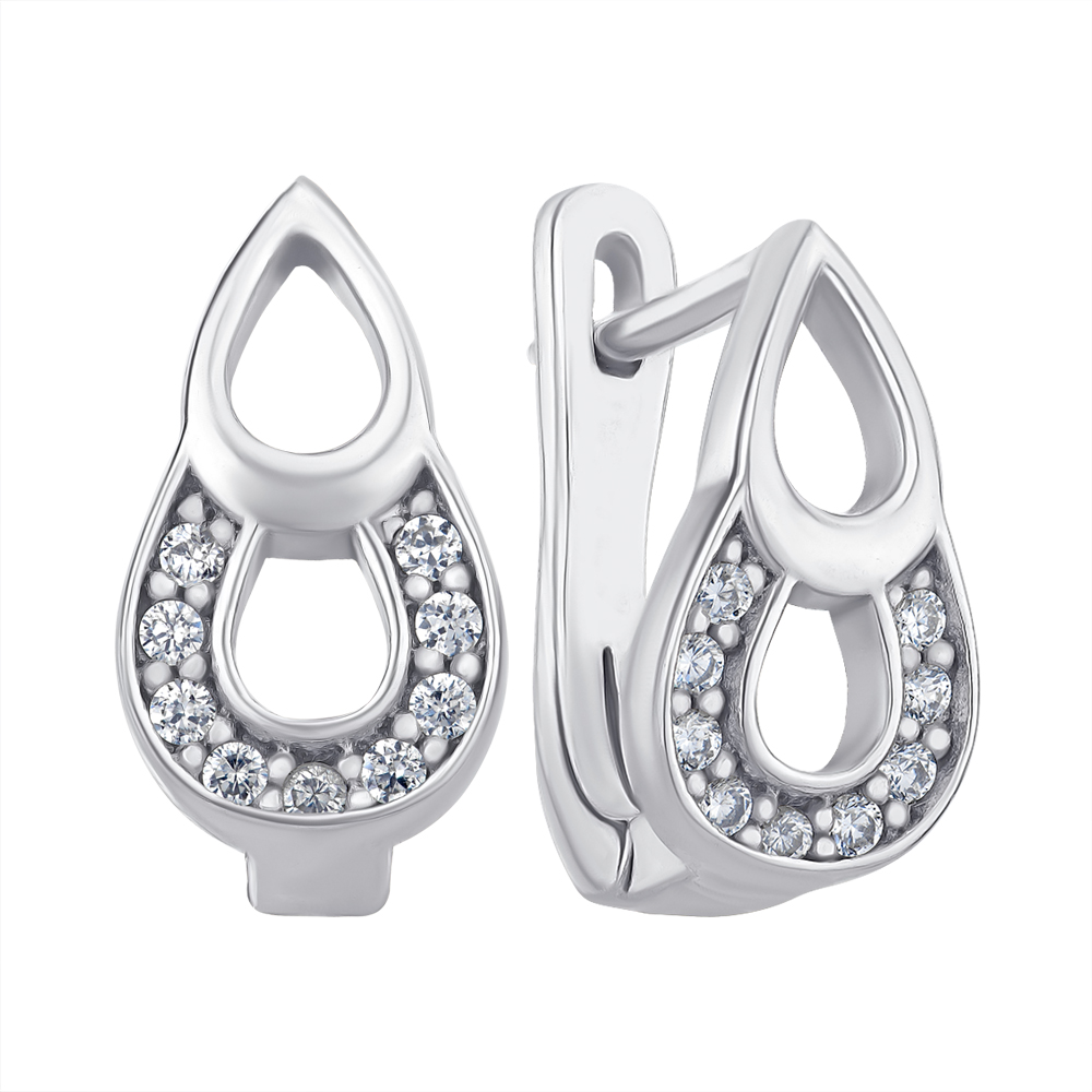 

Серьги из серебра с фианитами 000144836