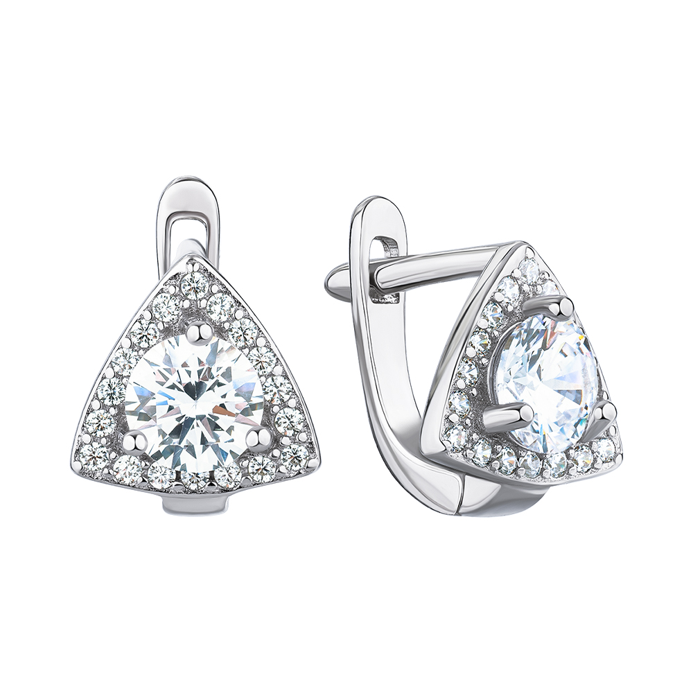 

Серебряные серьги с фианитами 000147248