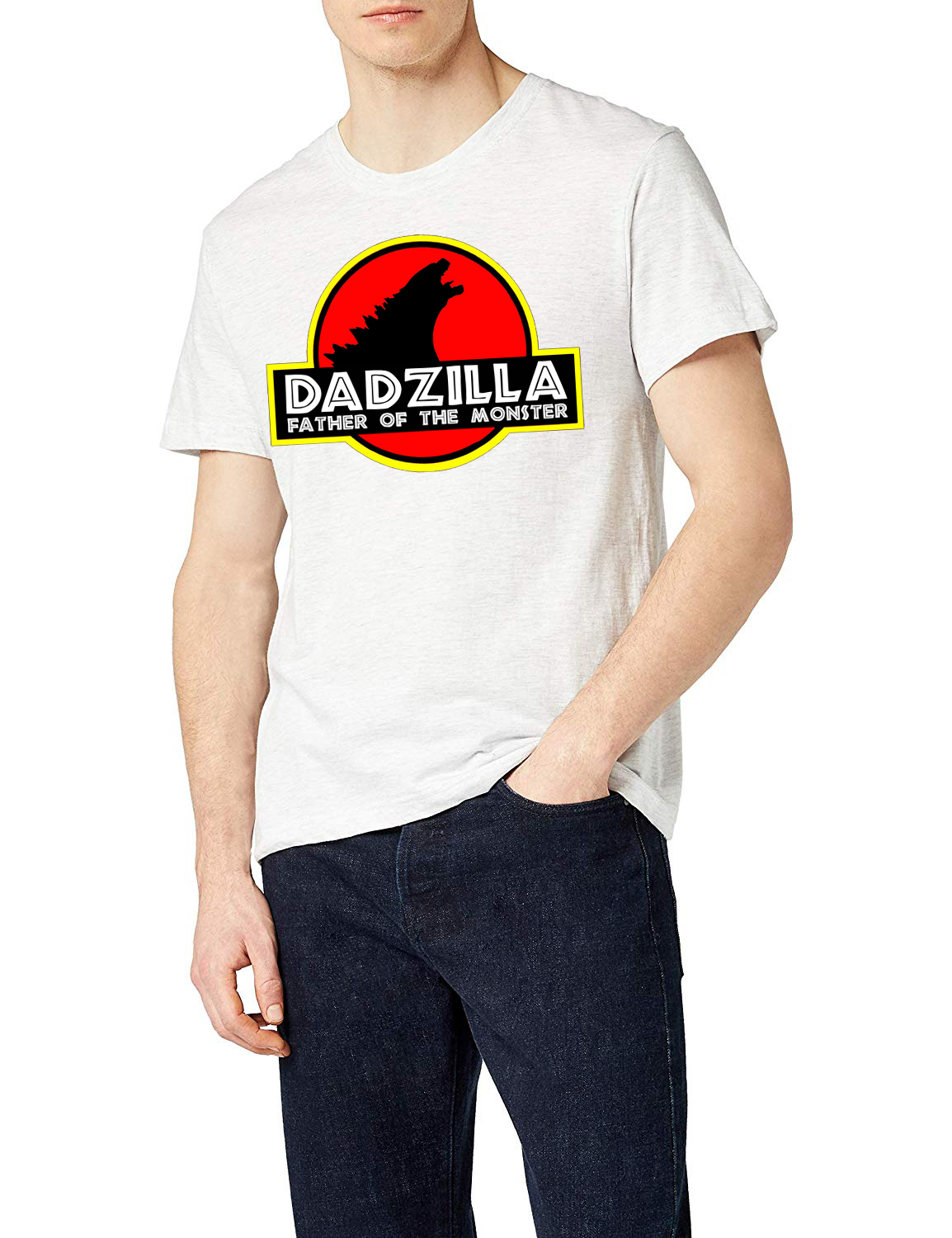 

Футболка Stedman ST2000-WHI Dadzilla Father of Monster Папа монстра Белая XXL