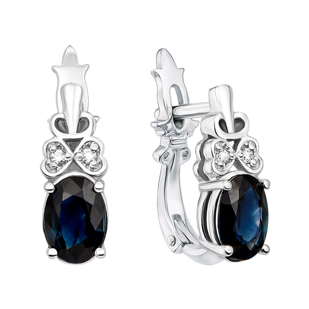 

Серьги из белого золота с сапфирами и бриллиантами 000131242