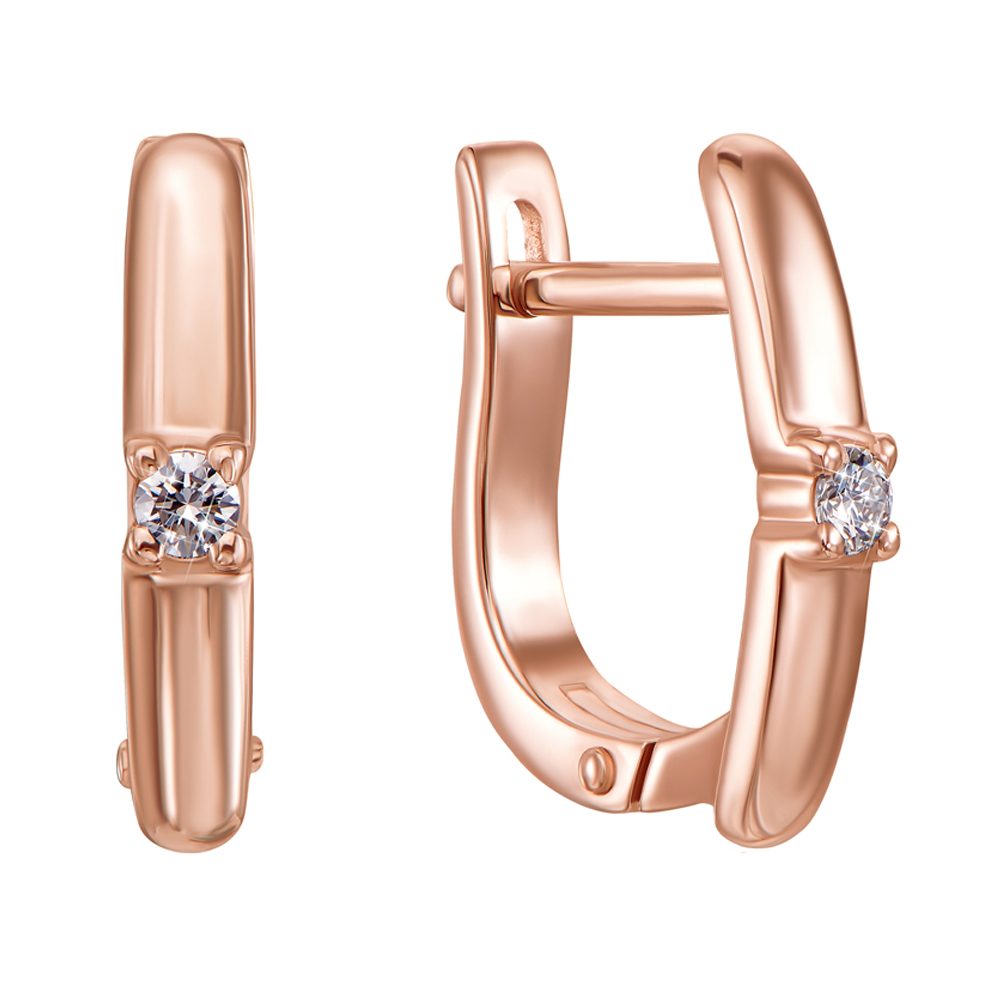 

Серьги из красного золота с бриллиантами 000147482