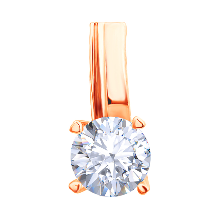 

Подвеска из красного золота с цирконием Swarovski 000122830