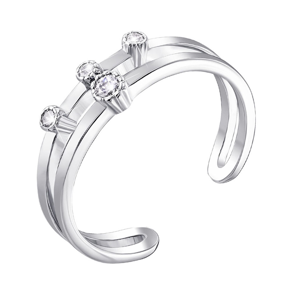 

Серебряное кольцо с цирконием 000122555 18.5 размера