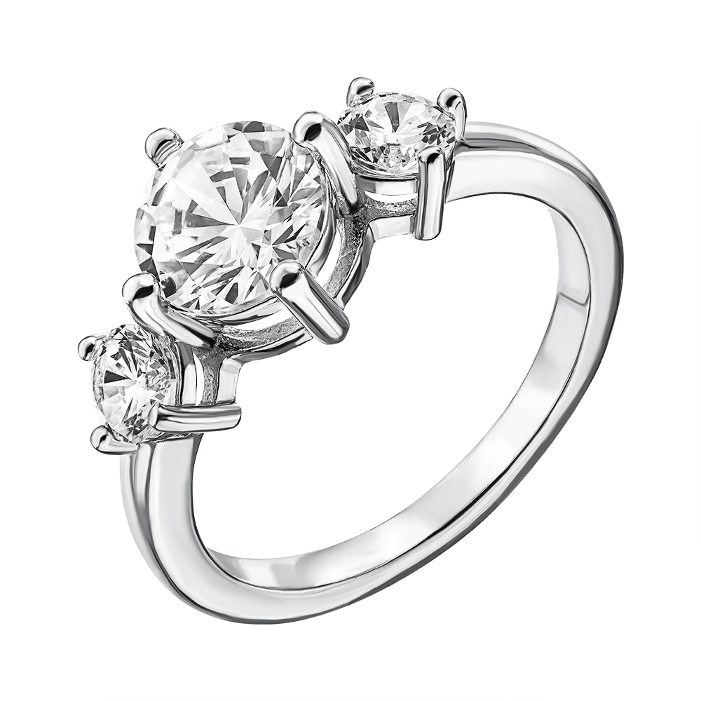 

Серебряное кольцо с фианитами 000133963 16.5 размера