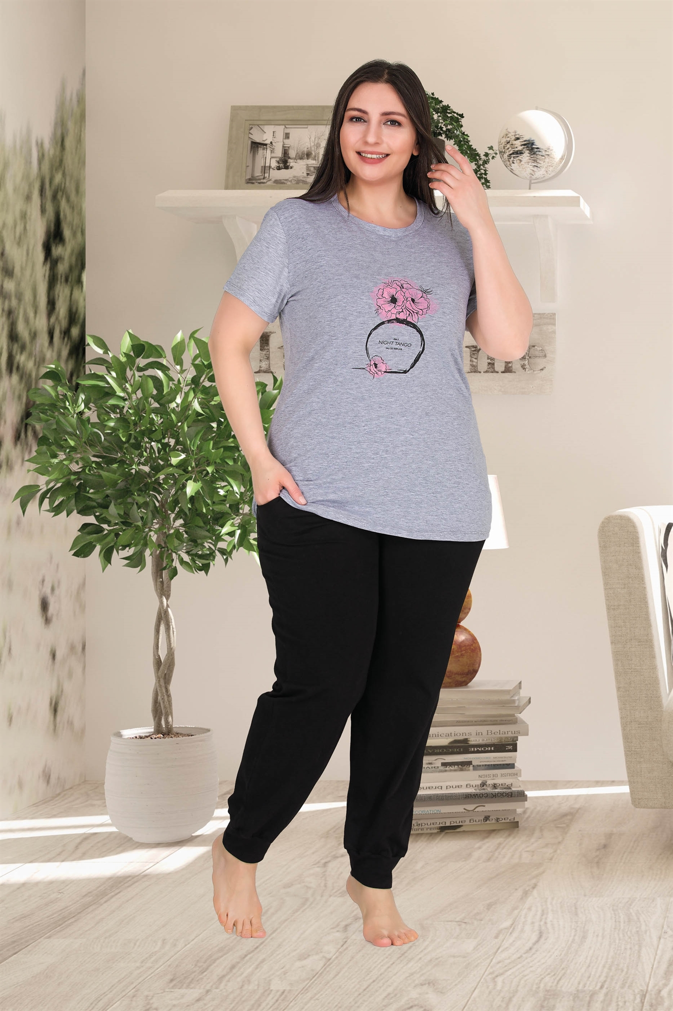 

Жіноча піжама великий розмір Lady 10771 3XL Мультицветной