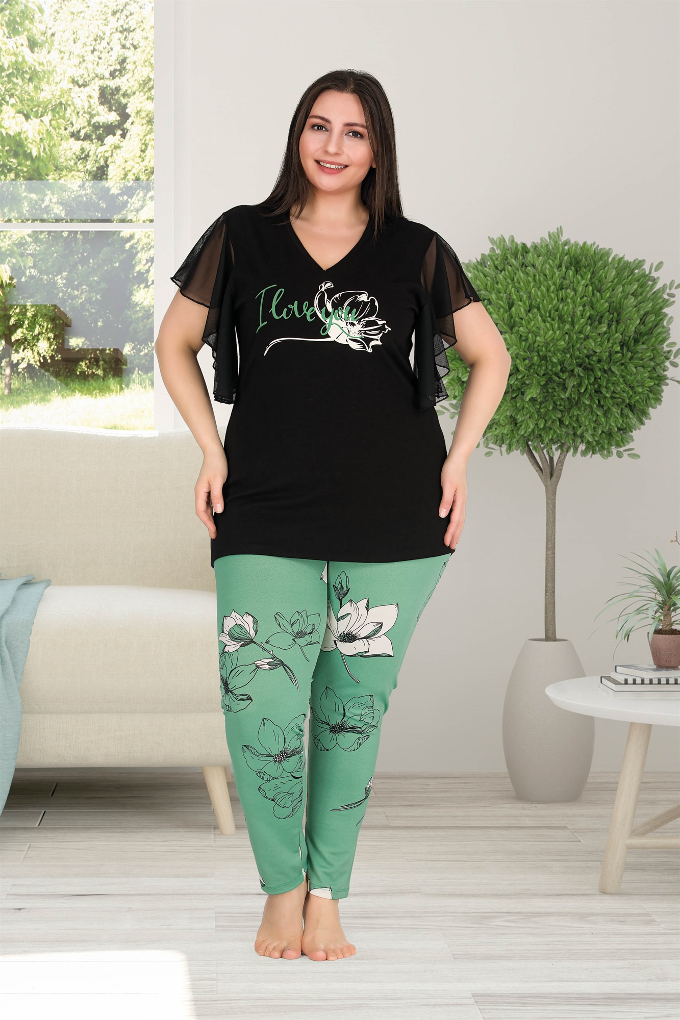 

Жіноча піжама великий розмір Lady 10751 2XL Мультицветной