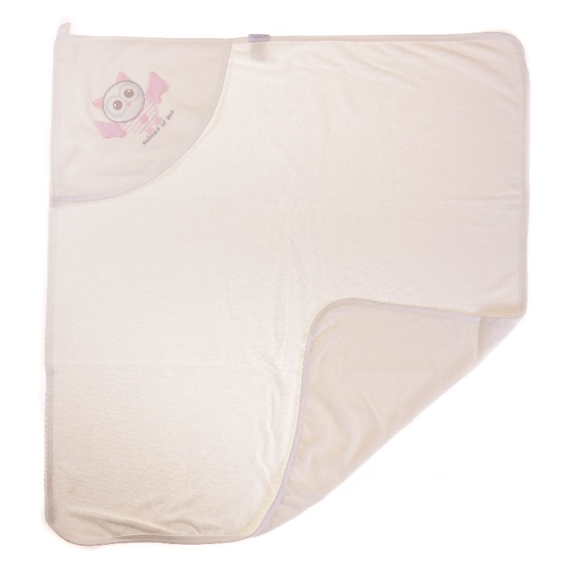 

Рушник-Куточок 80х90 см BIBABY 66257 кремовый/розовый (477121)