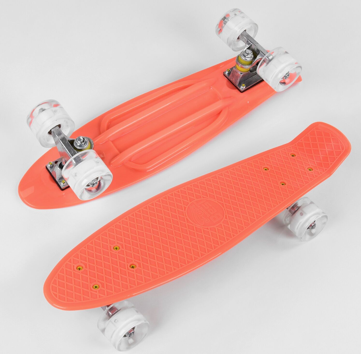 

Скейт Пенни борд 1102 Best Board для девочек с антискользящей ребристой поверхностью, Оранжевый