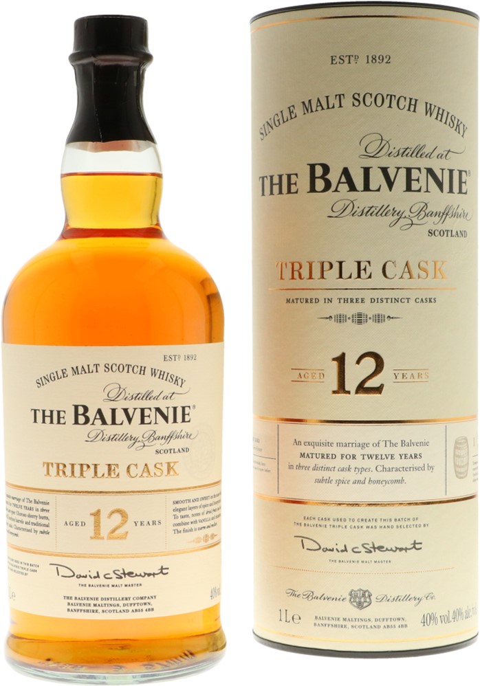 Акция на Виски односолодовый Balvenie Triple Cask 12 лет выдержки в подарочной упаковке 1 л 40% (5010327545059) от Rozetka UA