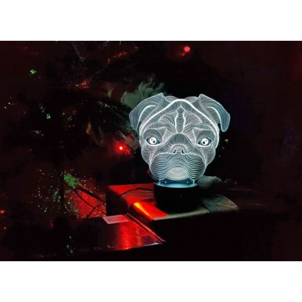 

3D Ночник "Мопс" 3DTOYSLAMP