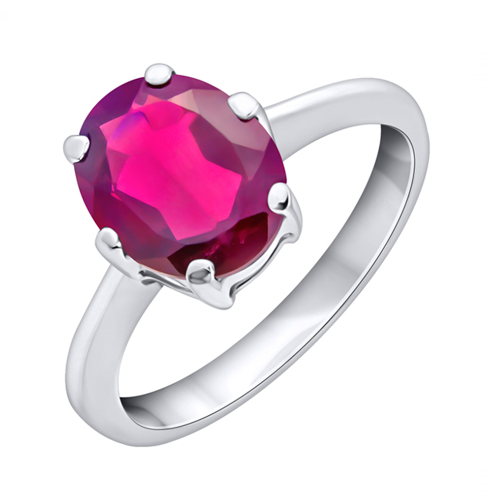 

Серебряное кольцо с гранатом 000131717 17.5 размера