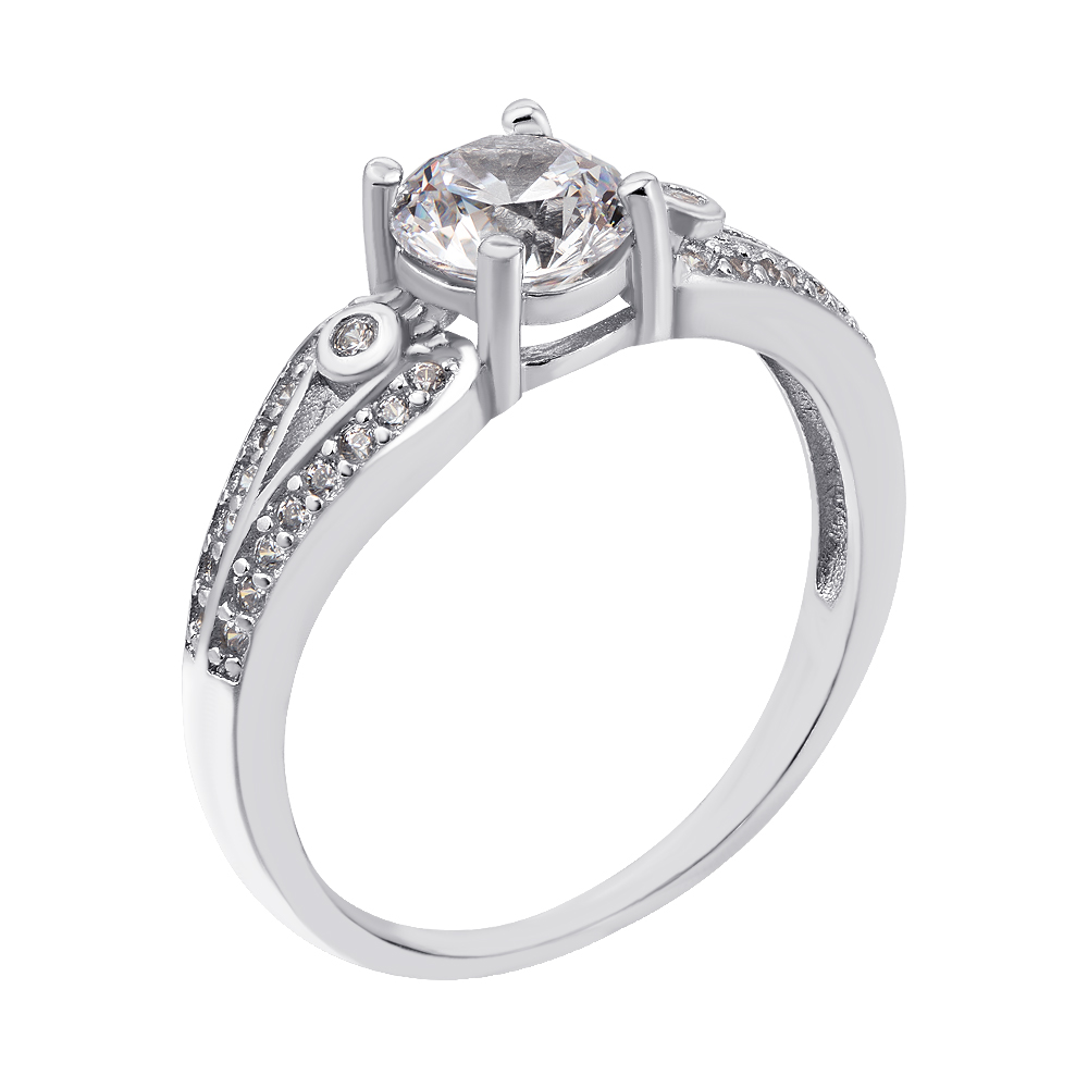 

Серебряное кольцо с фианитами 000135683 17 размера