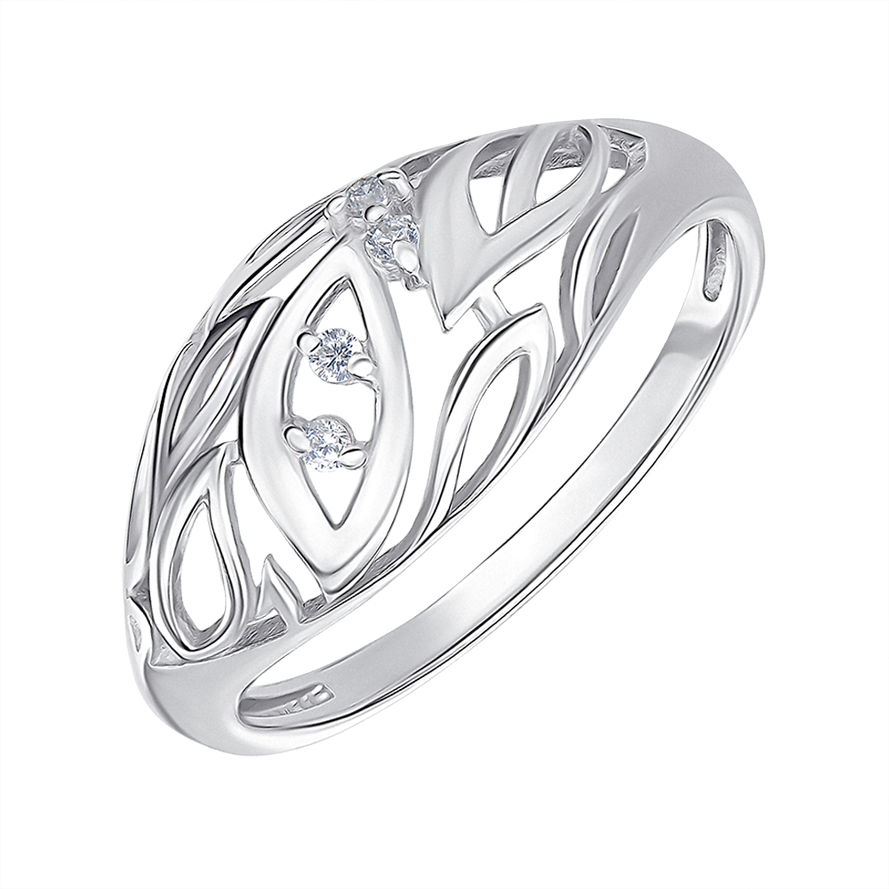 

Серебряное кольцо с цирконием 000143881 19 размера