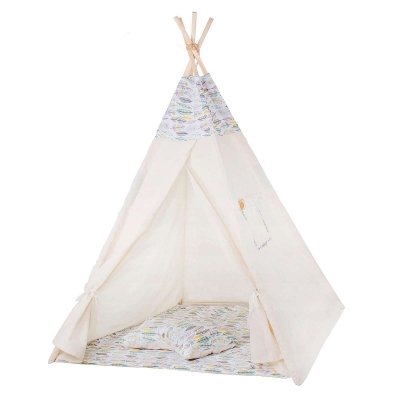 

Детская палатка вигвам Springos Tipi Xxl White/Mix SKL41-277688
