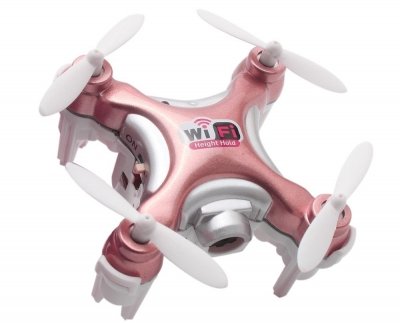 

Квадрокоптер нано Cheerson CX-10WD-TX на радиоуправлениис камерой Wi-Fi розовый SKL17-139779