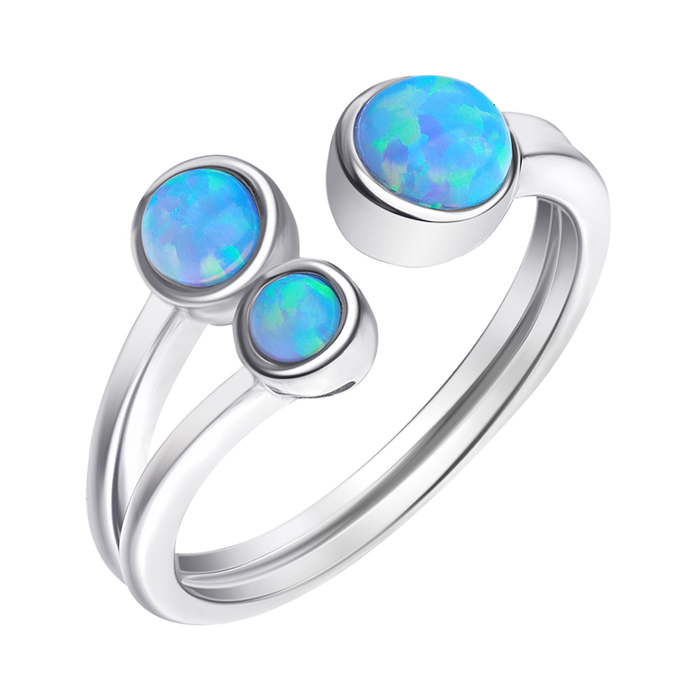 

Серебряное кольцо с опалами 000139595 16.5 размера
