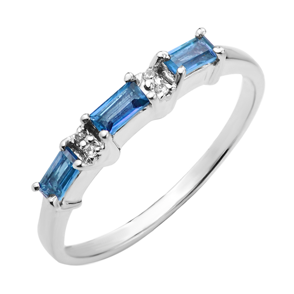 

Серебряное кольцо с лондон топазами и фианитами 000125055 16.5 размера