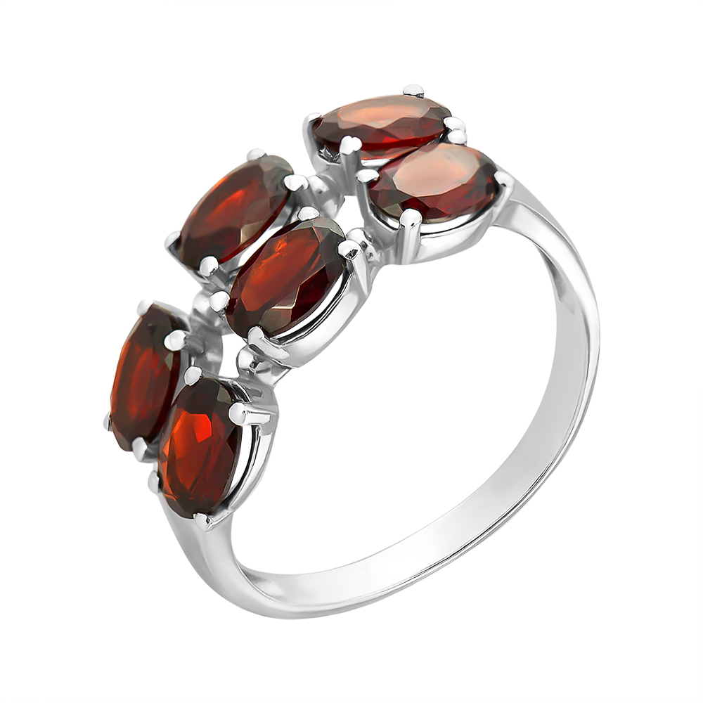 

Серебряное кольцо с гранатами 000063454 18 размера