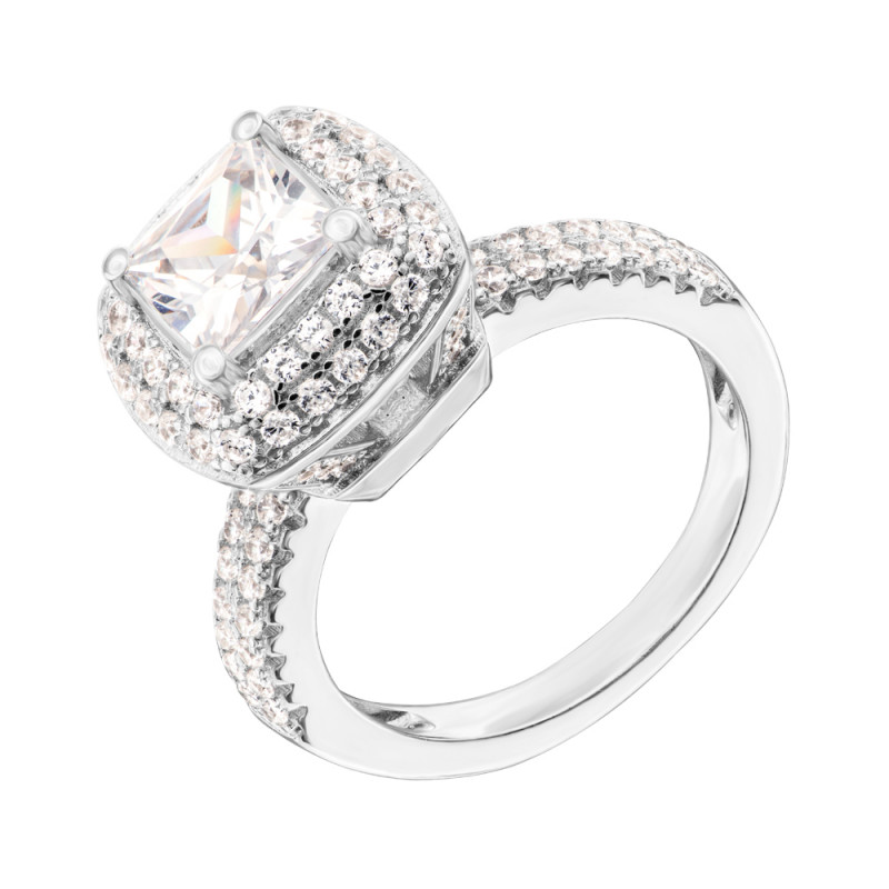 

Серебряное кольцо с фианитами 000134287 18 размера