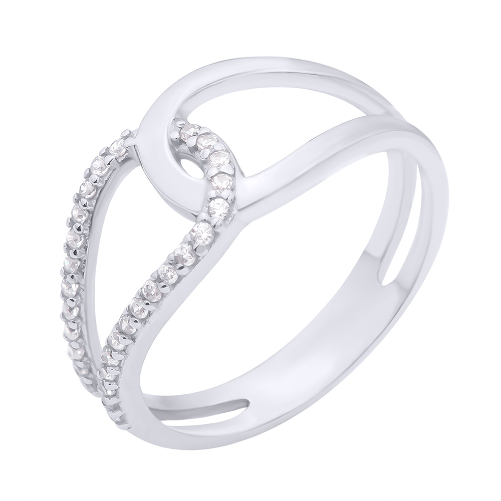 

Серебряное кольцо с фианитами 000096317 16 размера